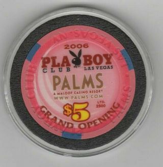 Palms Playboy Grand Opening $5 Casino Chip 2006 In Protective Case
