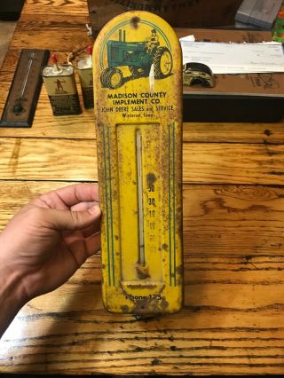 Madison County Winterset Iowa John Deere Thermometer Implement Not Sign