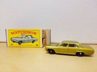 Old Stock Matchbox Lesney Opel Diplomat No.  36 Vnmiob