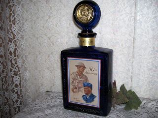 Cobolt Blue Bottle American Legion 50th Anniversary Commemorative By J.  W.  Dant
