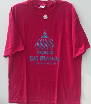 Trump Taj Mahal Casino T Shirt Pink Size 2xl Vintage Jerzees Usa