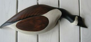 Gary H.  Starr 1994 1/2 Scale Canadian Goose Basswood Plaque No.  25 W/glass Eye