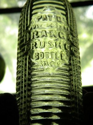 6 0z Clear Glass Orange Crush Soda Bottle Fredericksburg Tx Pat ' d July 20,  1920 5