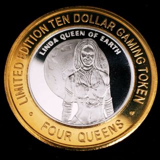 2009 S Four Queens Casino Silver Strike $10 Linda Queen Of Earth Token 0fqc0925