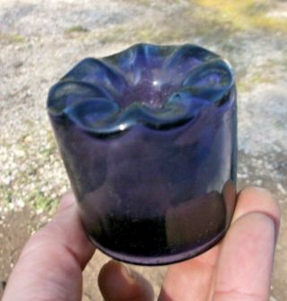 Purple Colored Funnel Ink Bottle W/fancy Top 1890 
