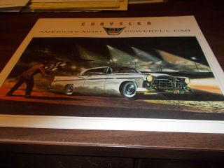 1956 Chrysler 300b Deluxe Sales Brochure / Scarce Piece