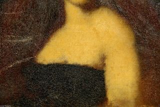 19th C French Oil Painting of Lady with Red Hair ' style of ' Jean Jacques Henner 6