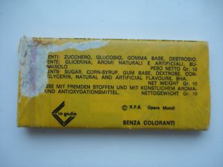 Very rare bubble gum L ' uomo Mascherato La Giulia Gorizia 60 ' s 2