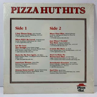 Pizza Hut Hits 33 RPM Vinyl LP Advertising Record Various Artists 3