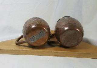 Set of 2 Ketel One Vodka Moscow Mule Hammered Copper Mug 4” Tall 5