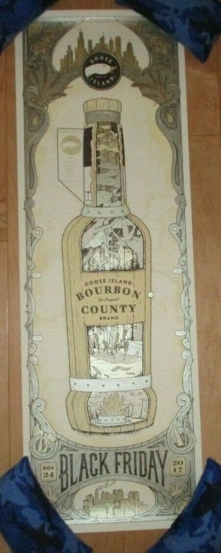 Goose Island Poster Bourbon County Black Friday 2017 Art Craft Beer Brewery