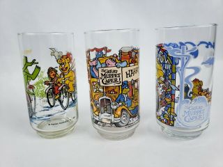 Vintage 1981 Great Muppet Caper McDonalds Drinking Glasses Kermit Miss Piggy 2