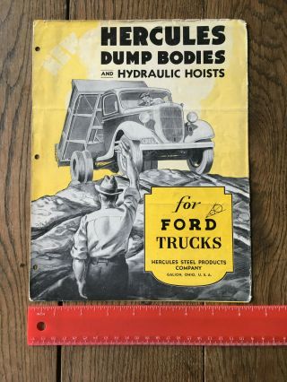 1936 Hercules Dump Bodies Hyraulic Hoists for Ford Trucks Sales brochure 5