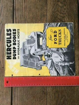 1936 Hercules Dump Bodies Hyraulic Hoists for Ford Trucks Sales brochure 6