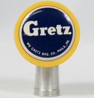 Vintage Gretz Beer Ball Tap Knob Handle Wm Gretz Brewing Co.  Philadelphia,  Pa