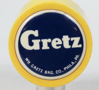Vintage Gretz Beer Ball Tap Knob Handle WM Gretz Brewing Co.  Philadelphia,  Pa 2
