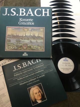 Archiv.  2722 011 (vol.  5) Bach Concertos Ludwig Finscher (1974) 12 Lp Nm