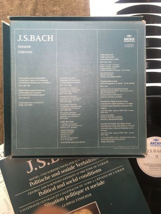 ARCHIV.  2722 011 (Vol.  5) BACH Concertos LUDWIG FINSCHER (1974) 12 Lp NM 3