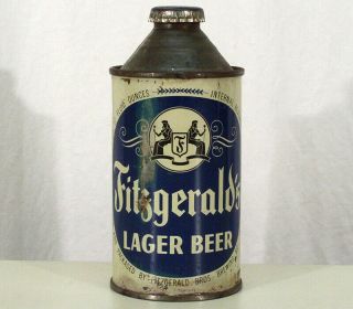 Fitzgeralds Lager Irtp Hi - Pro 4 Alcohol Cone Top Beer Can Troy York Ny Fitz