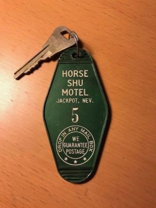 Vintage Casino Hotel Motel Room Key (horse Shu Motel),  Jackpot,  Nv