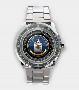 Central Intelligence Agency Logo Stainless Steel Watch