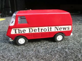 Vintage 1 Owner Tonka The Detroit News Van.  Rare Red.