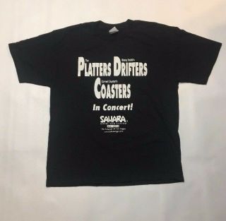 The Platters Drifters Coaster In Concert At The Sahara Hotel And Casino Tshirt L