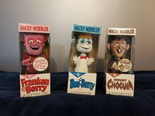 Funko Pops Count Chocula,  Booberry,  And Frankinberry Bobble Heads
