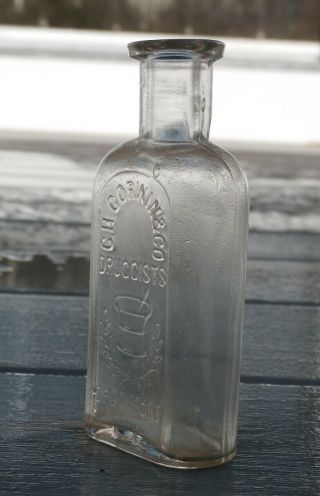 Antique G.  H.  CORWIN & CO.  DRUGGISTS - GREENPORT,  L.  I.  Medicine/ Pharmacy Bottle 3
