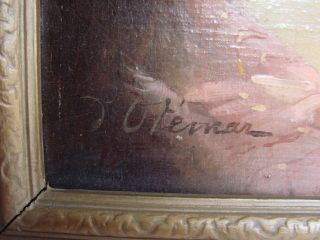 T.  O.  Femar Portrait of a Lady Signed Frame Italian Oil on Canvas/Board 5