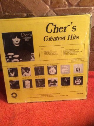 Vintage CHER ' S GREATEST HITS LP 1st Press Record Springboard ‎SPB - 4028 2