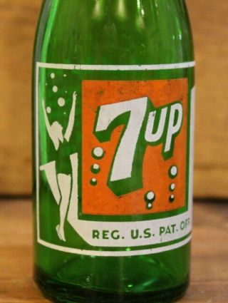 Soda Bottle Vintage 7 Up Louisville Lexington Ky Rare Old John Epping 8 Bubbles