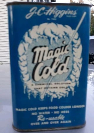 Vtg 50s Can Jc Higgins Magic Cold Reusable Chemical Solution Nos Sears Roebuck