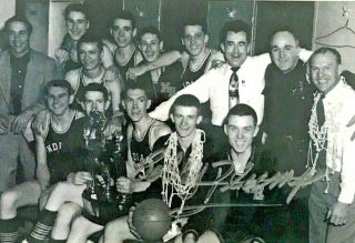 Bobby Plump Signed 4x6 Inch Photo 1954 Milan Indians Hoosiers Indiana Basketball
