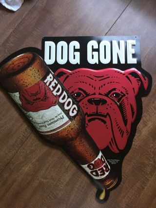 Red Dog Beer Sign Rare Dog Gone