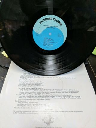 Andrew Lewis Band - The Blue Album Lp Richmond 1977 W/ Lyrics Sheet