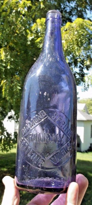 Purple Soda Diamond Springs Bottling Rome,  Ny 1905 Era L@@k