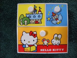 Vintage Sanrio Hello Kitty 3 Drawer Jewelry Box 1976 Japan