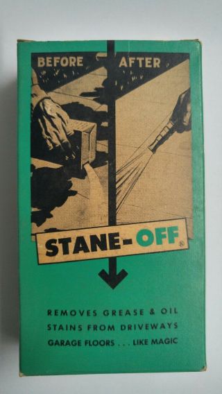 Vintage Box Of Stane Off Garage And Driveway Cleaner Powder,  Full Container