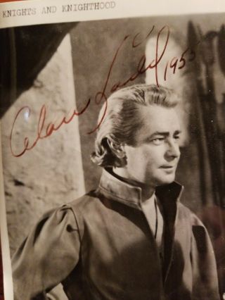 Alan Ladd hand signed / autographed 1955 Black Knight 8 x 10 promo 2