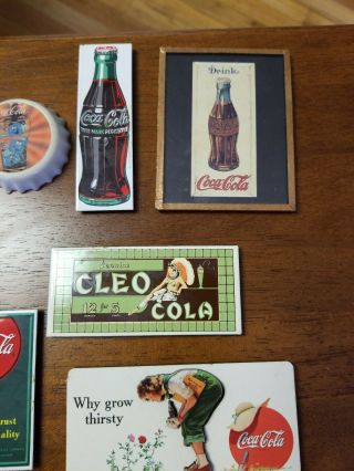 Coca Cola bottle cap Magnets Vintage set of 7 13 6