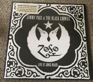 Jimmy Page & The Black Crowes Record Store Day Live 10” Lp Vinyl Rare Jones Beac