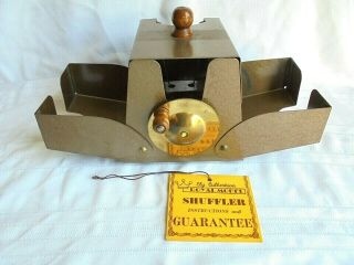 Vintage Ely Culbertson Royal Model Playing Card Shuffler With Tag