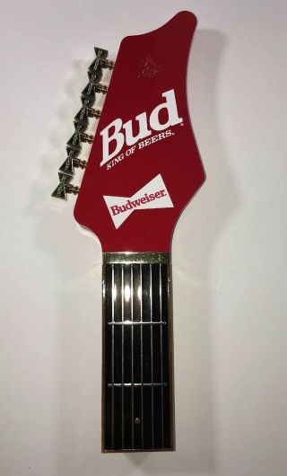 Budweiser Guitar Beer Tap Handle Neck Red 1991