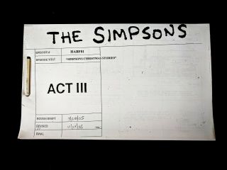 The Simpsons Production Simpson Christmas Stories Ac3 Storyboard 69 Pgs
