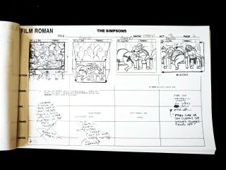 The Simpsons Production SIMPSON CHRISTMAS STORIES Ac3 Storyboard 69 pgs 3