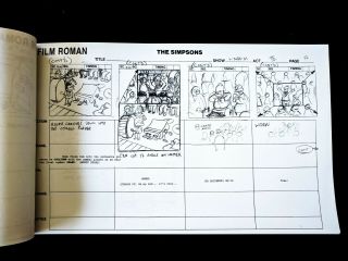 The Simpsons Production SIMPSON CHRISTMAS STORIES Ac3 Storyboard 69 pgs 4