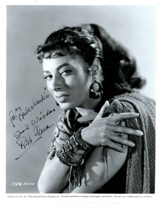 American Beauty,  Actress Rita Gam,  Vintage Signed Studio Photo.