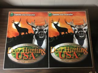 Deer Hunting Usa Video Arcade Game Set Of Side Art,  Sammy Usa Corp.  2000 Nos