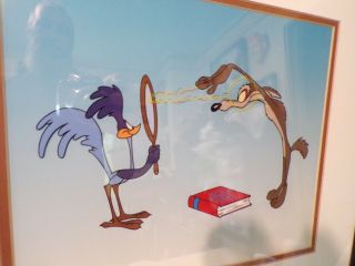 Looney Tunes Wile E Coyote Roadrunner 1995 Sericel Acme Hypnotist Steve Felton